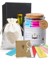 Bible Verse Jar for Prayer - Christian Gifts for Women, Mom, Men, Scripture