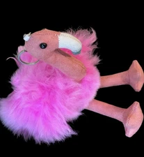 Flamingo From Alpaca Fur Very Soft  Keychain