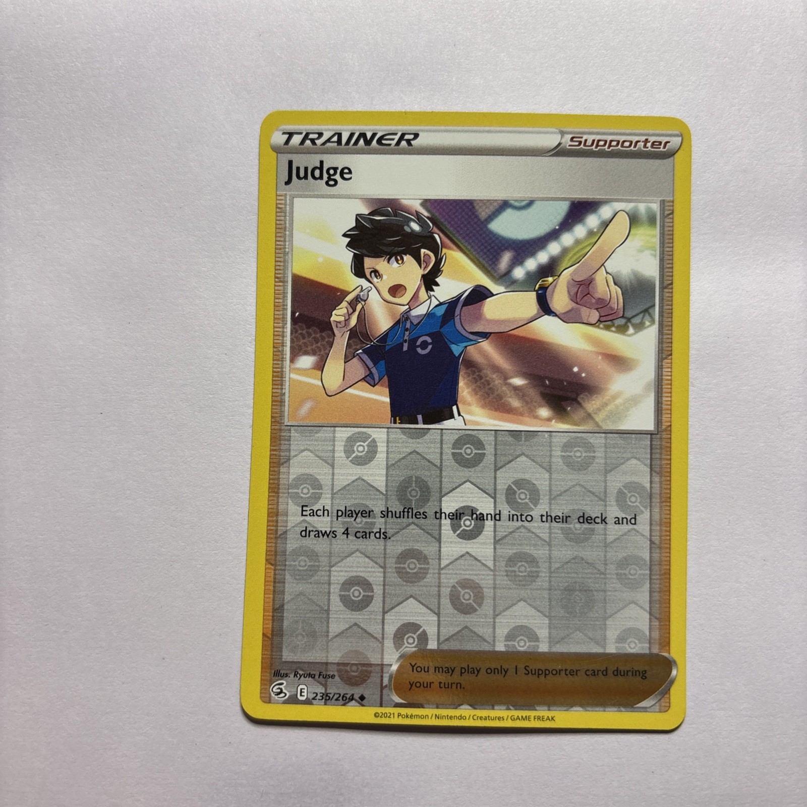 JUDGE 235/264 FUSION STRIKE POKEMON REVERSE HOLO