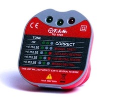 TIS 1000 Electrical 230V 13A Plug In Socket Tester With Sounder Buzzer