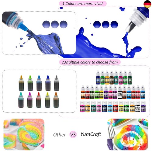 Lebensmittelfarbe Gel - 22 Farben x 6g Hoch Konzentriert Gel Lebensmittel Farbe - Bild 6 von 7