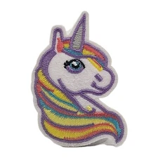 Unicorn Head - Embroidered Iron On Patch PB21