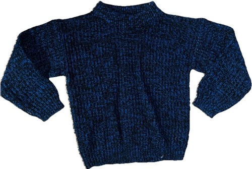 BILLY THE KID PULLOVER SWEATER Size 6 Vintage Retro Blue & Black Superb State!!! - Picture 2 of 13