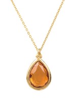 Latelita Kleine Mini Edelstein AnhäNger Halskette Gold Gelb Citrin 925 Silber