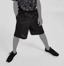 ID Ideology Kids Boy's Black Mesh Drawstring Break Athletic Shorts Size S