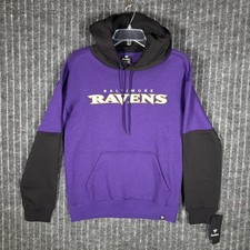 Baltimore Ravens Hoodie Mens Small Purple NFL Football Fanatics Sweatshirt