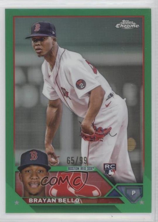 2023 Topps Chrome Green Refractor 65/99 Brayan Bello #57 02xw