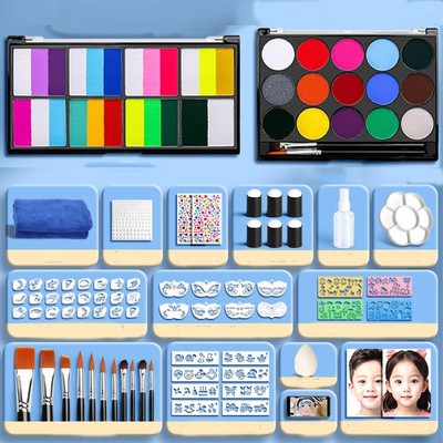 Painting Kit,18 Color+15 Color Non-Water Activated Paint Palette,Halloween Ma...