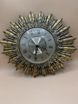 Vintage 70er/80er Jahre Seth Thomas Starburst Wanduhr