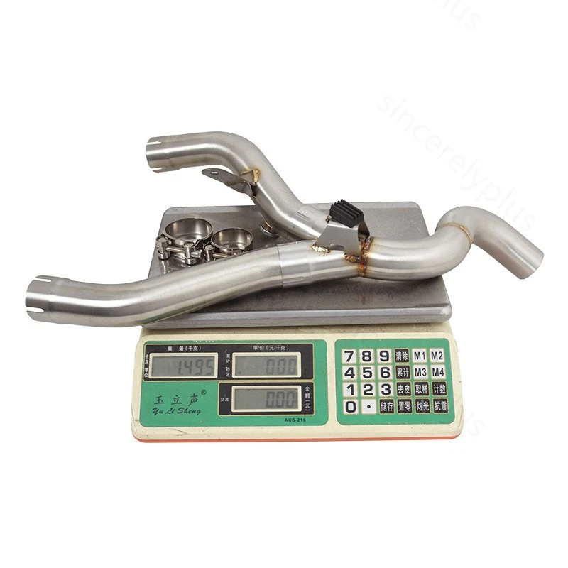 For BMW R1150GS Adv R1150R R850R Motorcycle Exhaust System Mid Pipe Steel Tube - Image 3 of 4