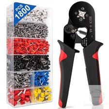 Ferrule Crimping Tool Kit Wire Ferrules Kit Crimper Pliers with 1800PCS Wire End