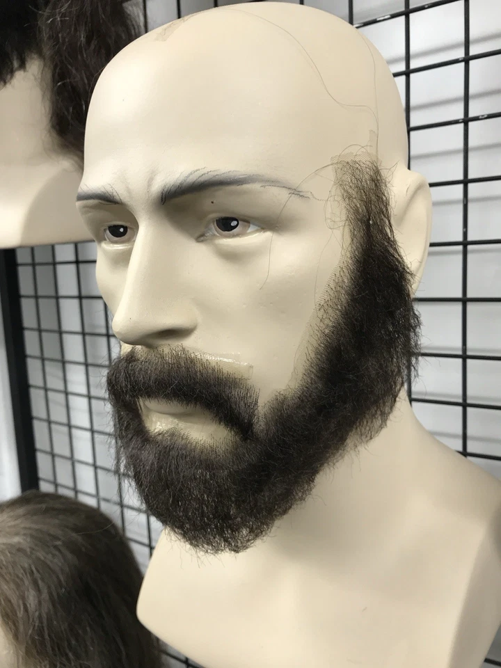 Realistic Fake Beard and Moustache Set. Human Hair, hand knotted. Cosplay,Tv - Image 3 of 4