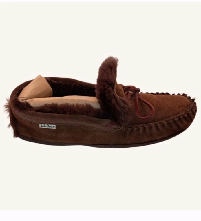 L.L. Zapatillas sin cordones Bean para hombre talla 11 marrón gamuza cuero talla 11 Foto 2 de 4