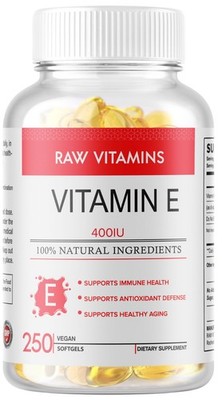 Vitamin E 400 IU - 250 Softgel Supports Skin Hair Immune Eye Health USA MADE