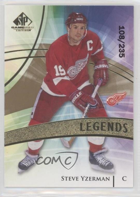 2020 SP Game Used Edition Legends Golden Burst /235 Steve Yzerman #118 HOF 15ok
