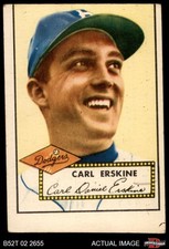 1952 Topps #250 Carl Erskine Dodgers 2 - GOOD