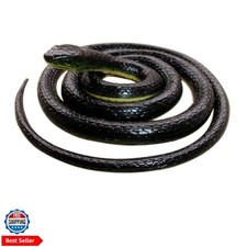 Brand Realistic Rubber Black Snake 52 Inch Long Scare
