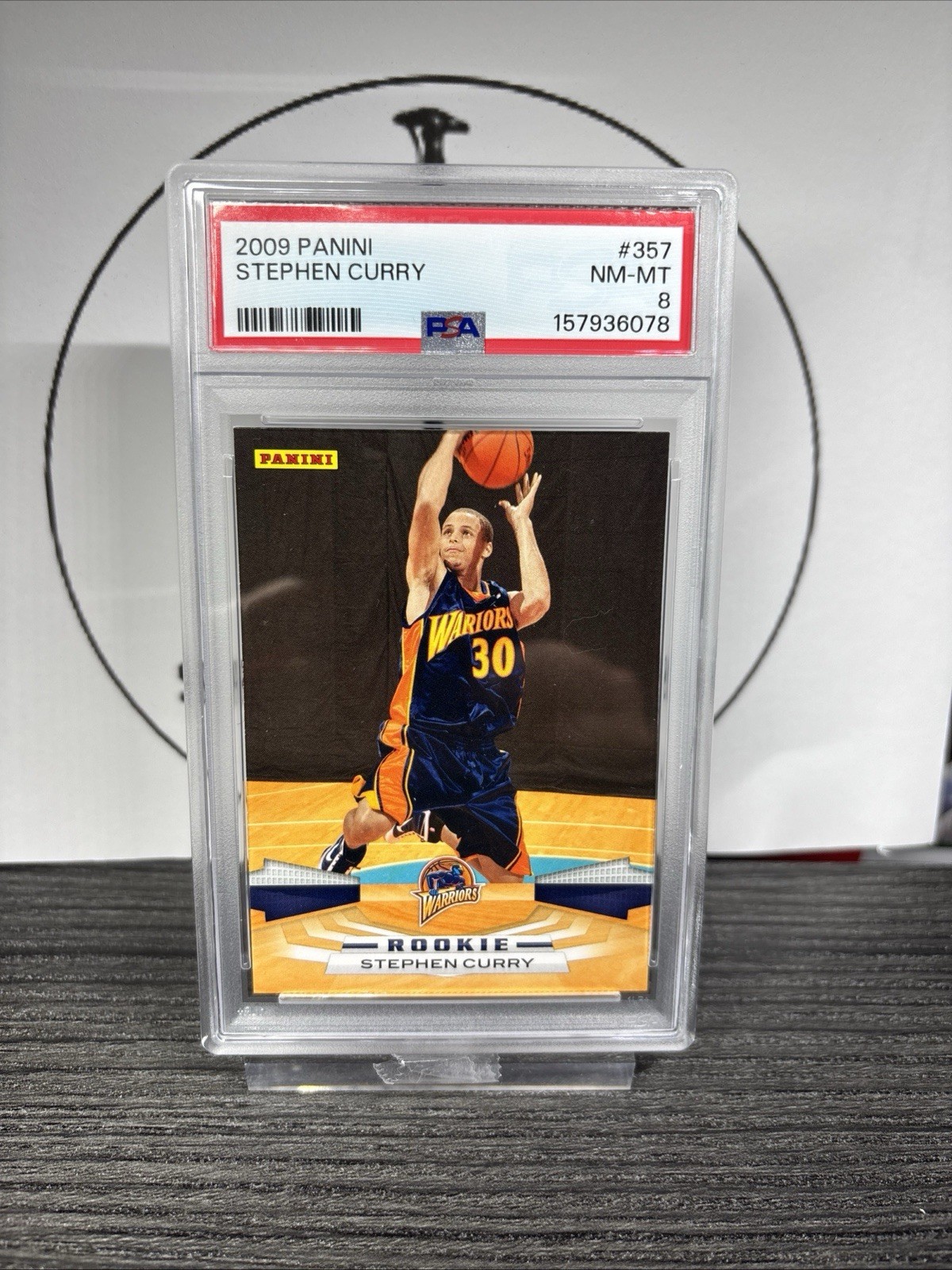 2009 Panini Stephen Curry #357 RC Rookie - PSA 8 - Warriors
