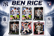 2025-26 Topps Ben Rice Rookie Base Card Lot (6) Yankees MLB