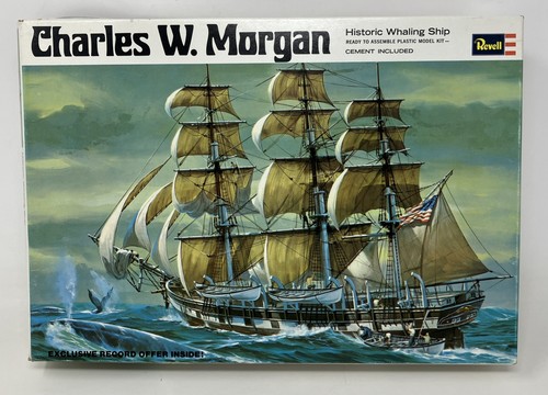Revell 1969 Charles W. Morgan Historic Whaling Ship Model Kit Complete Open Box