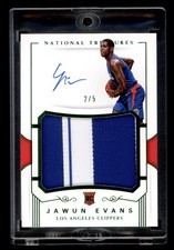 2017 Panini National Treasures Jawun Evans Rookie Patch Auto True RPA Emerald /5