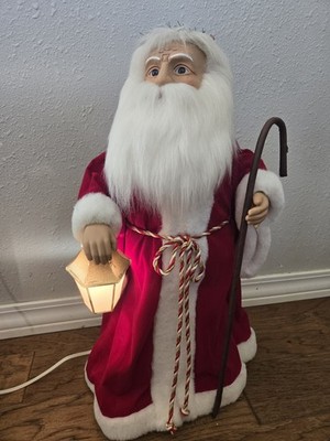 Vintage Holiday Time Illuminated Telco Motion-ette Old World Santa 24  READ