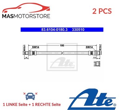 BREMSSCHLAUCH BREMSLEITUNG PAAR AT BRAKE CALIPER HINTEN ATE 836104-01803 2PCS P
