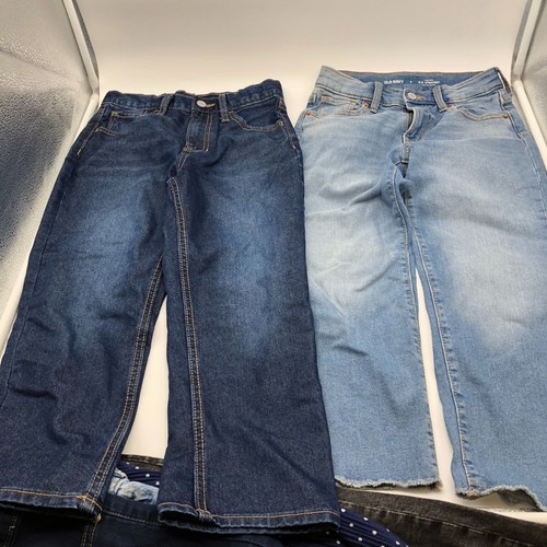 Girls Size 8 Jeans BUNDLE Gap Levis Old Navy Wide Leg Mom Loose H&M Mixed - Picture 6 of 7
