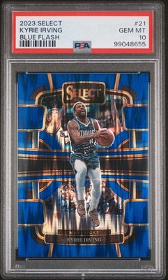 Kyrie Irving 2023 Select Blue Flash Concourse 11 /99 PSA 10 JERSEY NUMBER POP 1