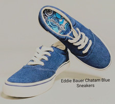 Eddie Bauer Chatam Dustdingo Sneaker Blue Denim Canvas Low Top Lace Up Women's 6
