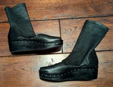 Rick Owens Women's Black Leather Sock Boots US Size US 7.5 ESTIMATE NO SIZE TAG