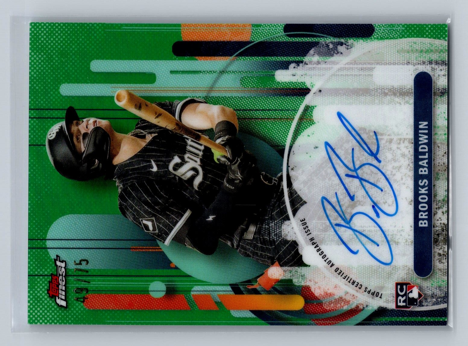 2025 Finest #FA-BBA Brooks Baldwin Finest Autographs Green