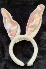 Halloween Rabbit Bunny Ears Plush Satin Headband Accessory Fun Party Hat Plays