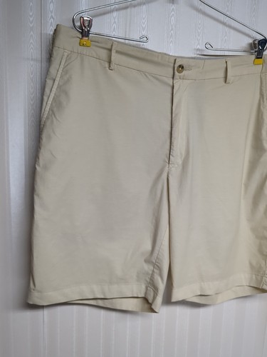 Peter Millar Shorts Men Casual Chino Flat Front Beige 36 - Picture 2 of 9