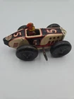 Vintage 30s 40s Marx Tin Wind Up Race Car Toy #5 Working Antique Car Made In USA