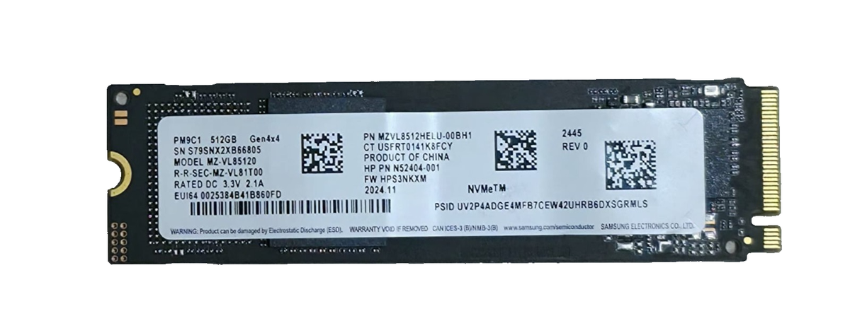 NVMe 512GB SSD Samsung 19時間使用 HDD祭り 送料無料 使用時間少な目 SAMSUNG SSD PM991 NVMe 512GB MZ 内蔵型SSD