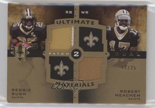 2007 Ultimate Collection Gold 12/25 Reggie Bush Robert Meachem Dual Patch 0af