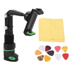 Guitar Head Phone Holder Mount for Video Recording+10Pcs Picks +Wiping Cloth N6W