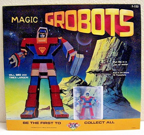 Vintage Magic Grobots Warrior Gumball Vending Machine Toy Sign Old Store Stock - 第 1/1 張圖片