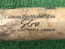 SAN DIEGO PADRES SEAN GUILBE GAME USED BASEBALL BAT