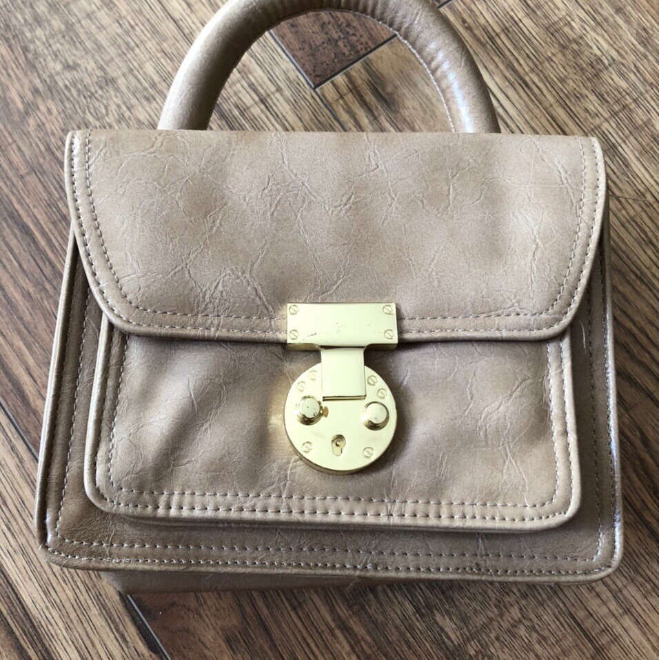 Sac Topshop Bandoulière - Couleur Nude/beige - Matière Simili Cuir - Taille Small - Occasion