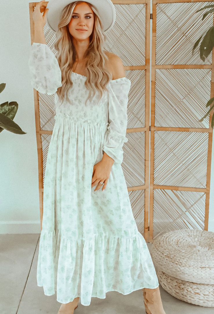 indie designer dresses Blue Clothing Girls Size 12/14 NWT Sophia Dress (Wispy Sage) MSRP $128 VA_BLACK Size:L Avocado Matching Womens Style — Snow White Wedding Gown, Floral