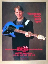 Pubblicità Ernie Ball Music Man Steve Morse 1988 stampa vintage chitarra