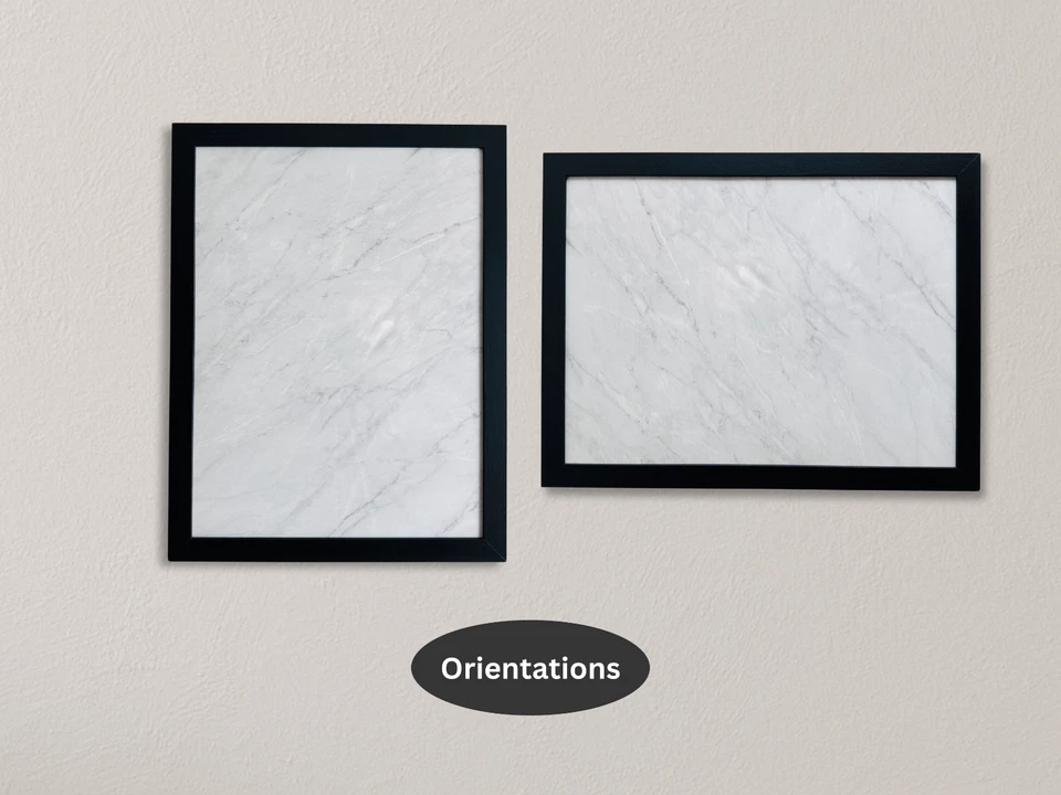 Framed faux marble style travel souvenir magnet display board. - Image 3 of 4