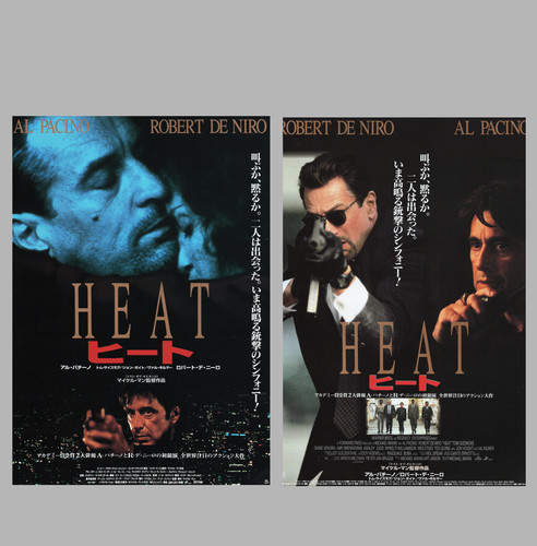 Heat 1995  Set of 2 Flyer Mini Poster B5 Michael Mann Al Pacino Robert De Niro