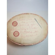 Vintage Embroidered Sewing Basket