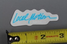 LOCAL MOTION Hawaii Clear Neon Blue White Aloha 80's LM2 Vintage Surfing STICKER