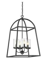 Studio 35 Iron Foyer Chandelier (Black Powder Finish)  SD-258