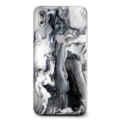 Skins Decal Wrap for Apple iPhone XS Max Marble White Grey Swirl Beautiful