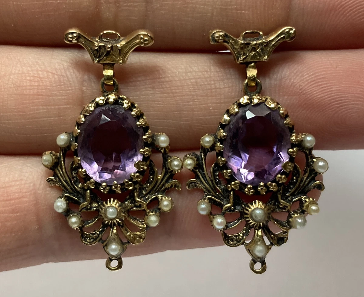 Ebay amethyst earrings deals